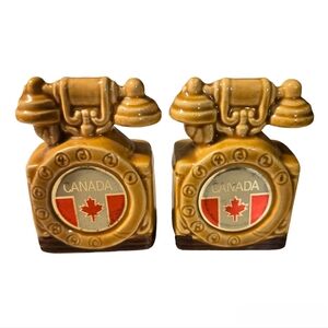 Vintage Rotary Telephone Ceramic Salt & Pepper Shakers